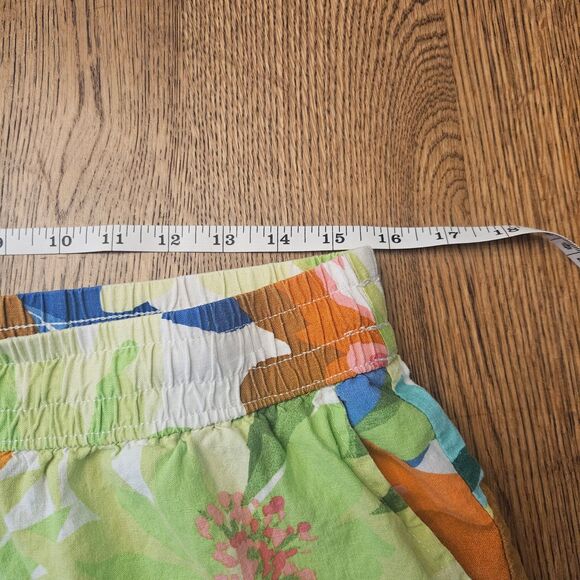 Linen Shorts Pull On Hawaiian Print 3.5" Inseam Womens Medium Vacation Summer - Picture 7 of 7